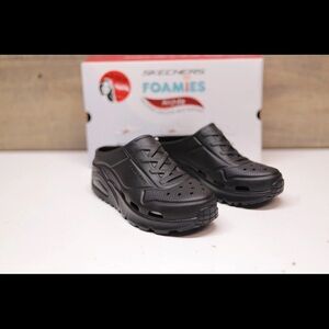 Skechers Black Slip-On Foamies Clog Sneakers